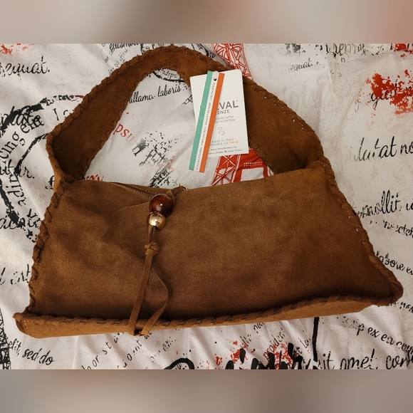 Cheval Firenze Brown suede fringe shoulder bag - Picture 4 of 8